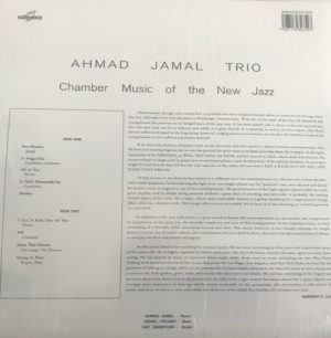 AHMAD JAMAL TRIO - CHAMBER MUSIC OF THE NEW JAZZ - Görsel 2
