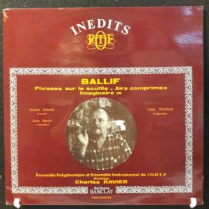 CLAUDE BALLIF - PHRASES SUR LE SOUFFLE.AIRS COMPRIMES...