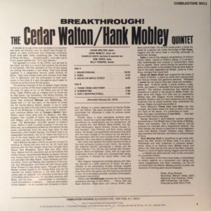 CEDAR WALTON.HANK MOBLEY QUINTET - BREAKTHROUGH - Görsel 2