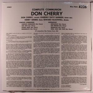 DON CHERRY - COMPLETE COMMUNION - Görsel 2