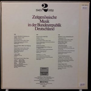 ÇEŞİTLİ SANATÇILAR - ZEITGENOSSICHE MUSIK IN DER BUNDESREPUBLIK 2 (1945-1950)
