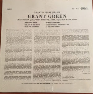 GRANT GREEN - GRANT'S FIRST STAND - Görsel 2