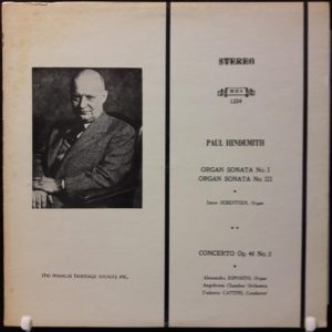 HINDEMITH.JANOS SEBESTYEN - ORGAN SONATA NO I AND NO III