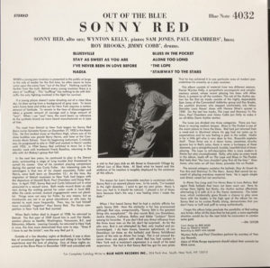 SONNY RED - OUT OF THE BLUE - Görsel 2