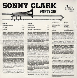 SONNY CLARK - SONNY'S CRIP - Görsel 2