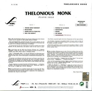 THELONIOUS MONK - PIANO SOLO - Görsel 2