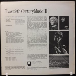 ÇEŞİTLİ SANATÇILAR (SATIE.BRITTEN.BOULEZ.BERIO...) - TWENTIETH CENTURY MUSIC III - Görsel 2