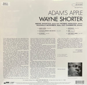 WAYNE SHORTER - ADAM'S APPLE - Görsel 2