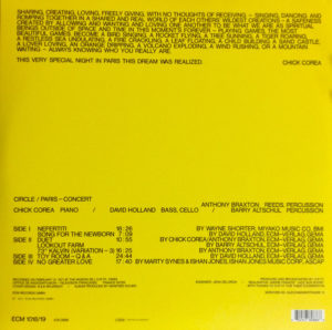 CIRCLE (ANTHONY BRAXTON - CHICK COREA - DAVE HOLLAND - BARRY ALTSCHUL) - PARIS CONCERT - Görsel 2