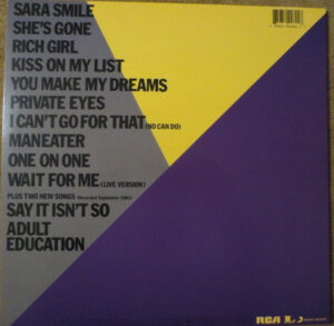 DARYL HALL & JOHN OATES - ROCK'N ROLL SOUL PART 1 - GREATEST HITS - Görsel 2