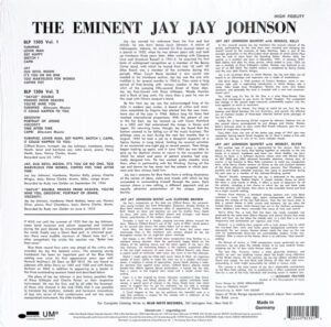 JAY JAY JOHNSON - THE EMINENT JAY JAY JOHNSON VOLUME 1 - Görsel 2