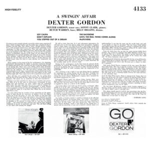 DEXTER GORDON - A SWINGIN' AFFAIR - Görsel 2