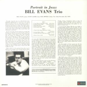 BILL EVANS TRIO - PORTRAIT IN JAZZ - Görsel 2