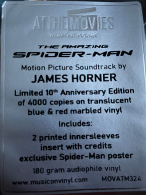 JAMES HORNER - THE AMAZING SPIDER-MAN (RENKLİ PLAK) - Görsel 3