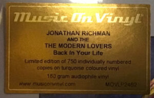 JONATHAN RICHMAN & THE MODERN LOVERS - BACK IN YOUR LIFE (RENKLİ PLAK) - Görsel 3