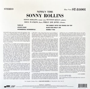 SONNY ROLLINS - NEWK'S TIME - Görsel 2