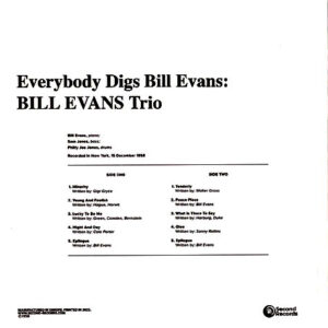 BILL EVANS TRIO - EVERBODY DIGS BILL EVANS (RENKLİ PLAK) - Görsel 2