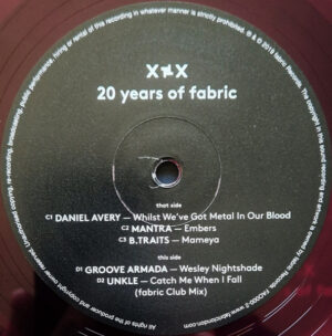 ÇEŞİTLİ SANATÇILAR - 20 YEARS OF FABRIC PART 2 (RENKLİ PLAK) - Görsel 3