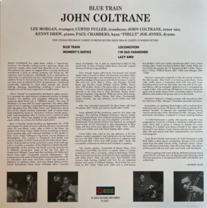 JOHN COLTRANE - BLUE TRAIN (RENKLİ PLAK) - Görsel 2