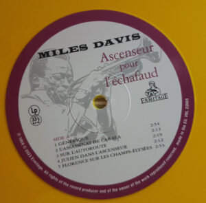 MILES DAVIS - ASCENSEUR POUR L'ECHAFAUD (RENKLİ PLAK) - Görsel 3